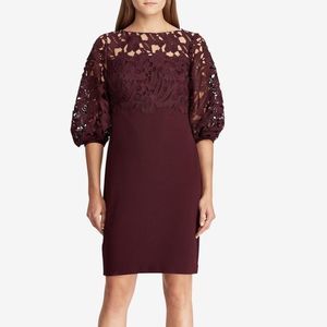 Lauren Ralph Lauren Lace Illusion Claire‎ Sheath Dress
